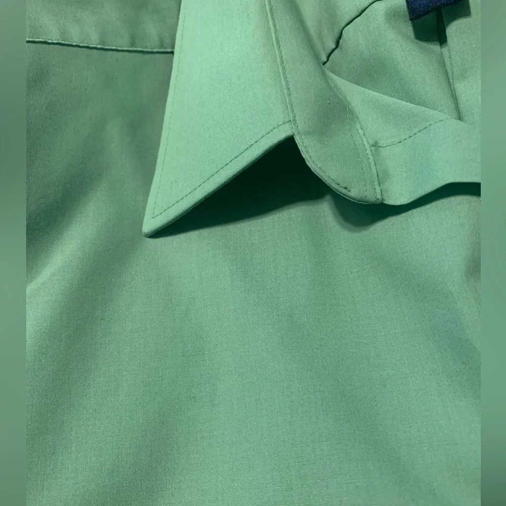 Stafford Performance Men’s classic fit short sleeve green dress shirt 16